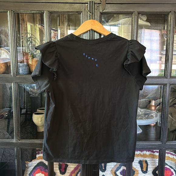 Clare V. Oui Petit Ruffle Tee - Picture 7 of 9